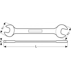 Klucz płaski nieiskrzący AL-BR 22 x 27 mm NS006-2227 Bahco