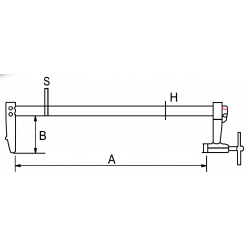 Ścisk stolarski typu F 150 x 400 mm 256241 IRIMO