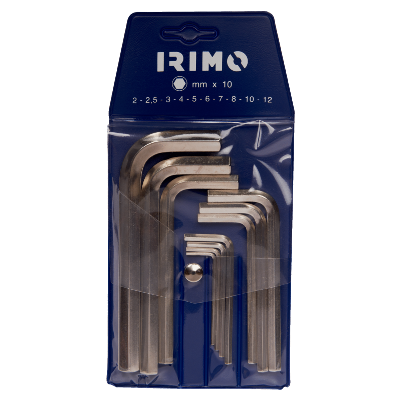 Zestaw 10 szt. kluczy imbusowych hex 2-12 mm 041021 IRIMO Zestaw 10 szt. kluczy imbusowych hex 2-12 mm 041021 IRIMO Bahcocentrum.pl