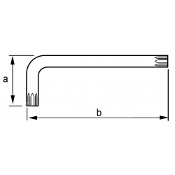Klucz imbusowy Torx z otworem TR10 454101 IRIMO