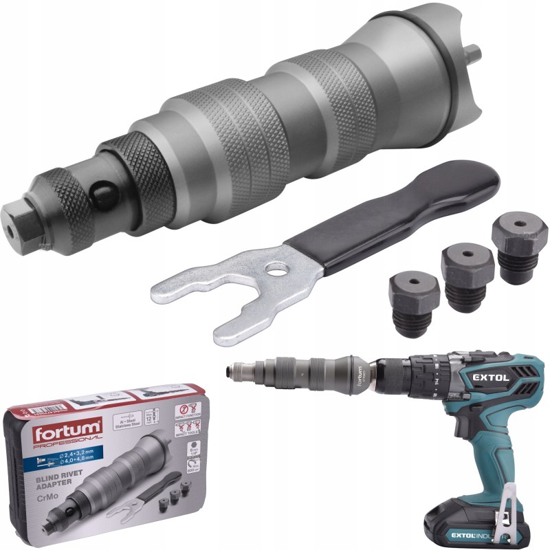 Nitownica adapter do wkrętarki 2.4-4.8 mm 4770651 FORTUM Nitownica adapter do wkrętarki 2.4-4.8 mm 4770651 FORTUM Bahcocentrum.pl