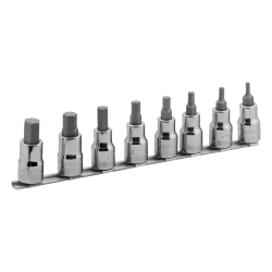 Zestaw 8 sztuk nasadek 1/2'' imbusowych na szynie 7808HM Bahco