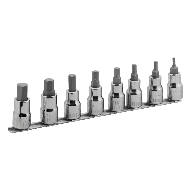 Zestaw 8 sztuk nasadek 1/2'' imbusowych na szynie 7808HM Bahco Zestaw 8 sztuk nasadek 1/2'' imbusowych na szynie 7808HM Bahco Bahcocentrum.pl