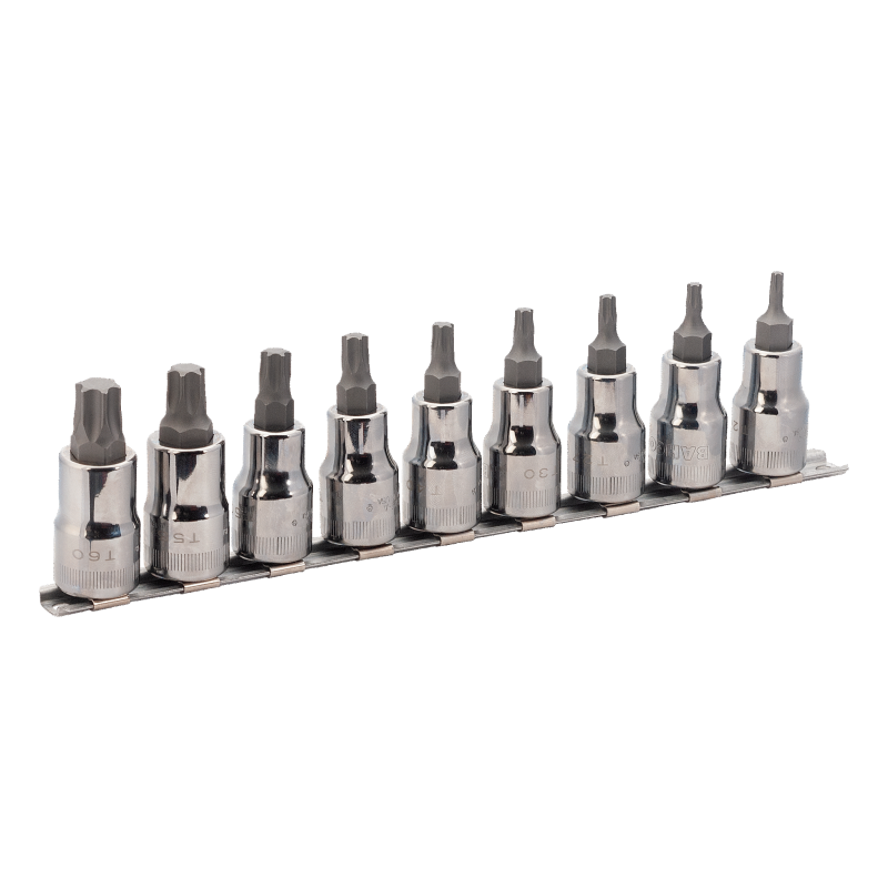 Zestaw 8 sztuk nasadek 1/2'' Torx na szynie 7809TO Bahco Zestaw 8 sztuk nasadek 1/2'' Torx na szynie 7809TO Bahco Bahcocentrum.pl