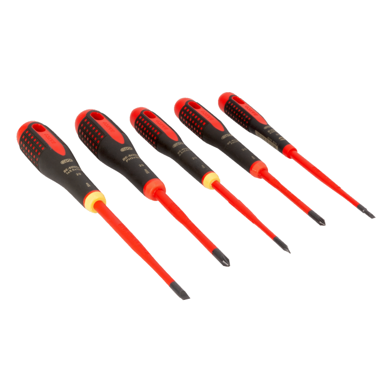 Zestaw wkrętaków izolowanych VDE Slim płaskie i Phillips PH 5 szt. ERGO™ BE-9881SL BAHCO Zestaw wkrętaków izolowanych VDE Slim płaskie i Phillips PH 5 szt. ERGO™ BE-9881SL BAHCO Bahcocentrum.pl