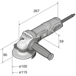 Szlifierka kątowa Ø 115 mm 760 W WSG 7-115 72219860000 FEIN