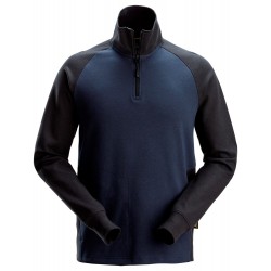Bluza 2841 dwukolorowa z krótkim suwakiem rozm. XXL kolor navy/black 28419504008 SNICKERS WORKWEAR