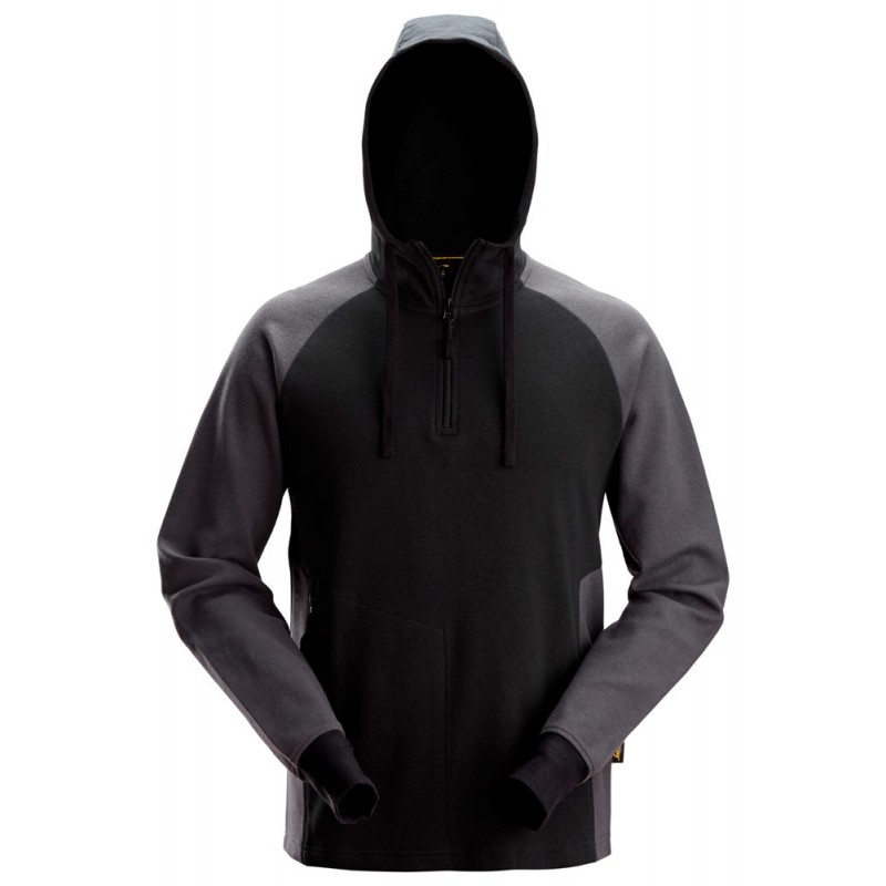 Bluza 2842 dwukolorowa z krótkim suwakiem i kapturem rozm. L kolor black/steel grey 28420458006 SNICKERS WORKWEAR Bluza 2842 dwukolorowa z krótkim suwakiem i kapturem rozm. L kolor black/steel grey 28420458006 SNICKERS WORKWEAR Bahcocentrum.pl
