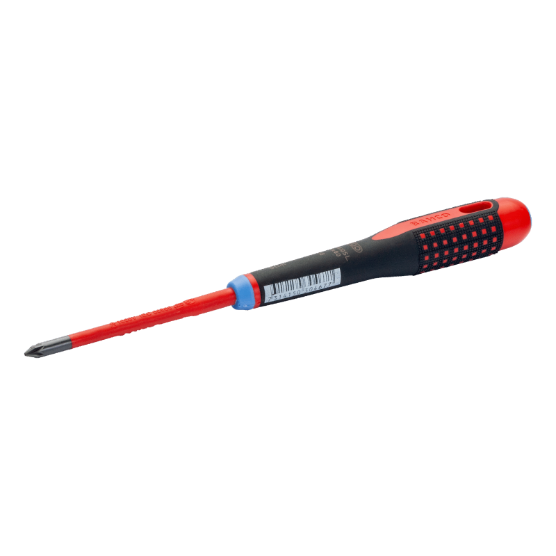Wkrętak izolowany VDE Slim Pozidriv PZ2 x 100 mm ERGO™ BE-8820SL Bahco Wkrętak izolowany VDE Slim Pozidriv PZ2 x 100 mm ERGO™ BE-8820SL Bahco Bahcocentrum.pl