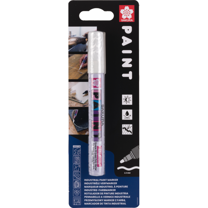 Marker przemysłowy ze średnią końcówką Paint biały BLXPMKB1B SAKURA Marker przemysłowy ze średnią końcówką Paint biały BLXPMKB1B SAKURA Bahcocentrum.pl