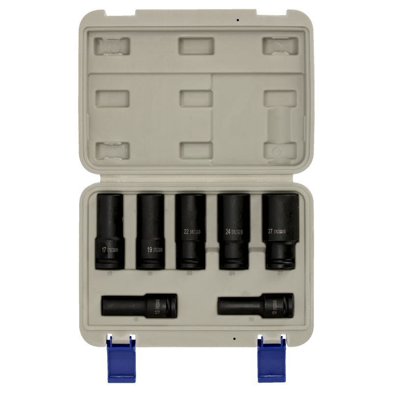 Zestaw 7 szt. nasadek udarowych długich 1/2'' 10-27 mm 168-7-4 IRIMO Zestaw 7 szt. nasadek udarowych długich 1/2'' 10-27 mm 168-7-4 IRIMO Bahcocentrum.pl