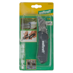 Nóż rekreacyjny z wysuwanym ostrzem trapezowym 4124000 WOLFCRAFT