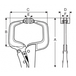 Szczypce Morse'a o dużym zasięgu szczęk 282 mm 64CAD-300-1 IRIMO