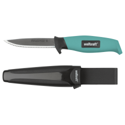 Nóż typu Outdoor z ząbkowanym ostrzem i etui 4086000 WOLFCRAFT