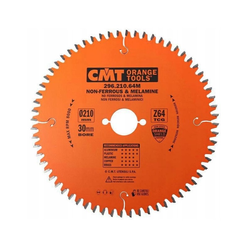 Tarcza pilarska do cięcia aluminium Ø 210/30 mm 64 zęby 296.210.64M CMT Tarcza pilarska do cięcia aluminium Ø 210/30 mm 64 zęby 296.210.64M CMT Bahcocentrum.pl