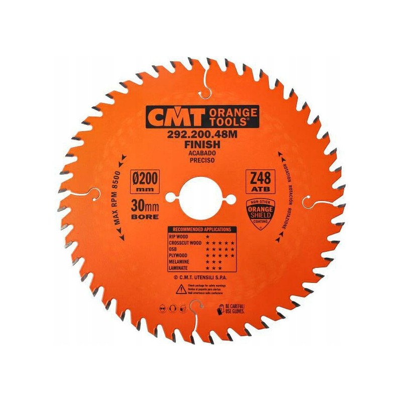 Tarcza pilarska do cięcia drewna Ø 200/30 mm 48 zębów 292.200.48M CMT Tarcza pilarska do cięcia drewna Ø 200/30 mm 48 zębów 292.200.48M CMT Bahcocentrum.pl