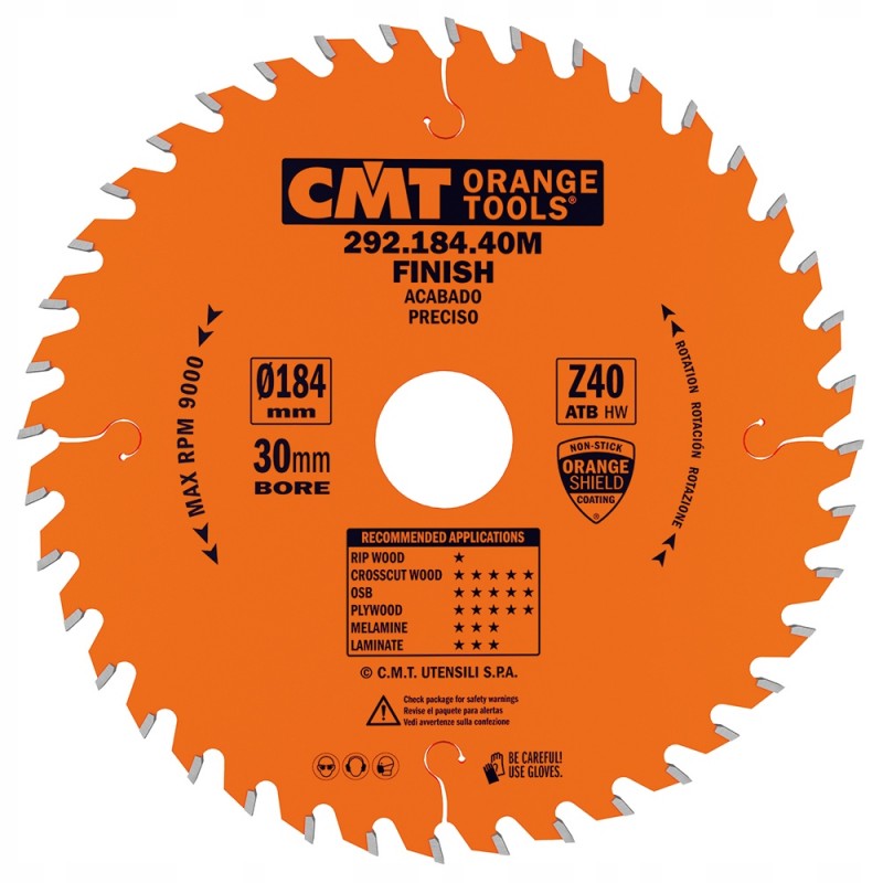 Tarcza pilarska do cięcia drewna Ø 184/30 mm 40 zębów 292.184.40M CMT Tarcza pilarska do cięcia drewna Ø 184/30 mm 40 zębów 292.184.40M CMT Bahcocentrum.pl