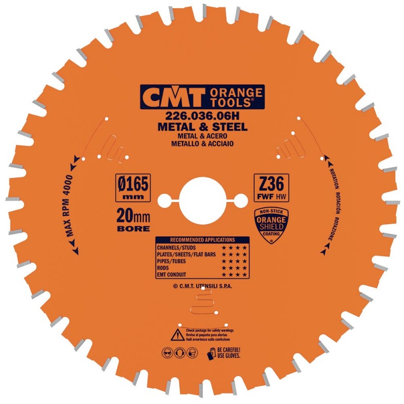 Tarcza pilarska do cięcia metalu Ø 165/20 mm 36 zębów 226.036.06H CMT Tarcza pilarska do cięcia metalu Ø 165/20 mm 36 zębów 226.036.06H CMT Bahcocentrum.pl
