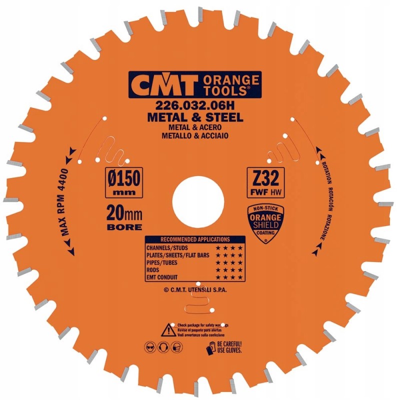 Tarcza pilarska do cięcia metalu Ø 150/20 mm 36 zębów 226.032.06H CMT Tarcza pilarska do cięcia metalu Ø 150/20 mm 36 zębów 226.032.06H CMT Bahcocentrum.pl