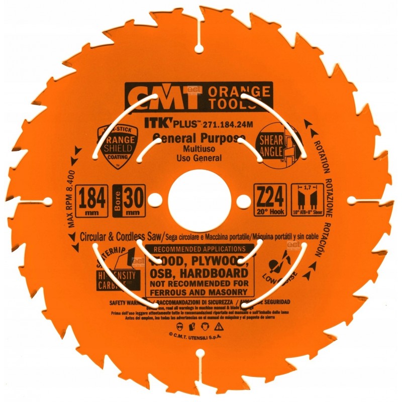 Tarcza pilarska do cięcia drewna Ø 184/30 mm 24 zęby 271.184.24M CMT Tarcza pilarska do cięcia drewna Ø 184/30 mm 24 zęby 271.184.24M CMT Bahcocentrum.pl