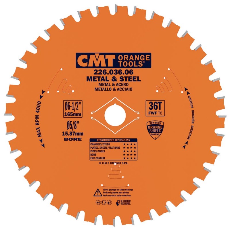 Tarcza pilarska do cięcia metalu Ø 165/15.87 mm 36 zębów 226.036.06 CMT Tarcza pilarska do cięcia metalu Ø 165/15.87 mm 36 zębów 226.036.06 CMT Bahcocentrum.pl
