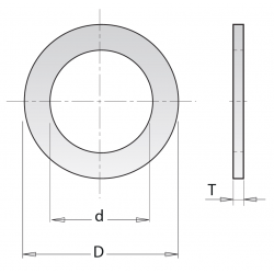 Pierścień redukcyjny z Ø 30 mm na Ø 16 mm T 1.4 mm 299.223.00 CMT