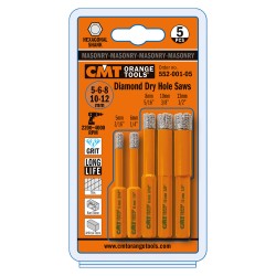 Zestaw 5 otwornic diamentowych 552-001-05 CMT