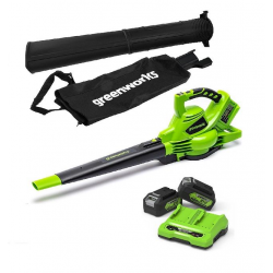 Dmuchawa odkurzacz akumulatorowy 2x24V zestaw GD24X2BVK4 2405307UD GREENWORKS
