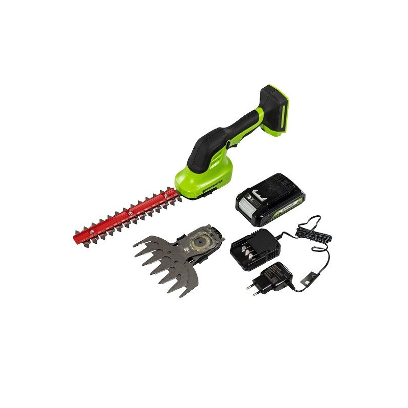 Nożyce 2w1 do trawy i żywopłotu akumulatorowe 24V G24SHTK2 zestaw 1600607VA GREENWORKS Nożyce 2w1 do trawy i żywopłotu akumulatorowe 24V G24SHTK2 zestaw 1600607VA GREENWORKS Bahcocentrum.pl