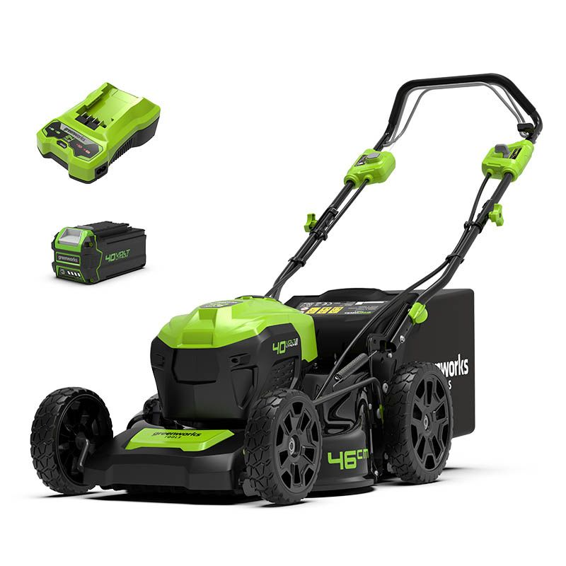 Kosiarka akumulatorowa z napędem 40V 46 cm GD40LM46SPK4 zestaw 2506807UB GREENWORKS Kosiarka akumulatorowa z napędem 40V 46 cm GD40LM46SPK4 zestaw 2506807UB GREENWORKS Bahcocentrum.pl