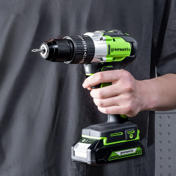 Wiertarko-wkrętarka udarowa 24V GD24DD60K2 zestaw 3704107UA GREENWORKS