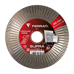 Tarcza diamentowa do ceramiki i kamienia Ø 115 mm SUPRA F20101 FERRATI