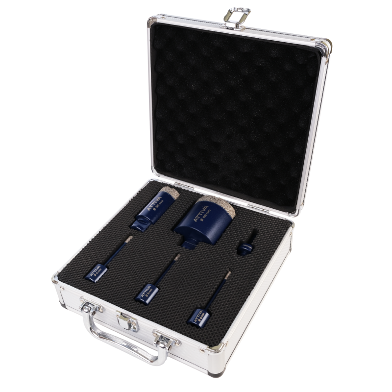 Zestaw 5 otwornic diamentowych do ceramiki i kamienia Ø 6-68 mm ATTIVA F40140 FERRATI Zestaw 5 otwornic diamentowych do ceramiki i kamienia Ø 6-68 mm ATTIVA F40140 FERRATI Bahcocentrum.pl