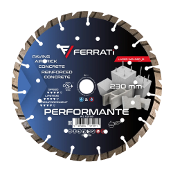 Tarcza diamentowa do betonu, rur betonowych Ø 230 mm PERFORMANTE F20150 FERRATI