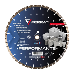 Tarcza diamentowa do betonu, rur betonowych Ø 350 mm PERFORMANTE F20151 FERRATI