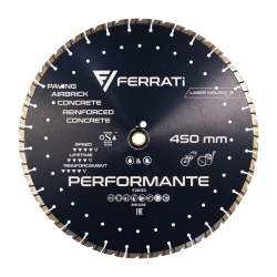 Tarcza diamentowa do betonu, rur betonowych Ø 450 mm PERFORMANTE F20153 FERRATI