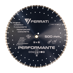 Tarcza diamentowa do betonu, rur betonowych Ø 500 mm PERFORMANTE F20154 FERRATI