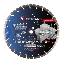 Tarcza diamentowa do betonu, cegły szamotowej, lastryko Ø 350 mm PERFORMANTE PLUS F20157 FERRATI
