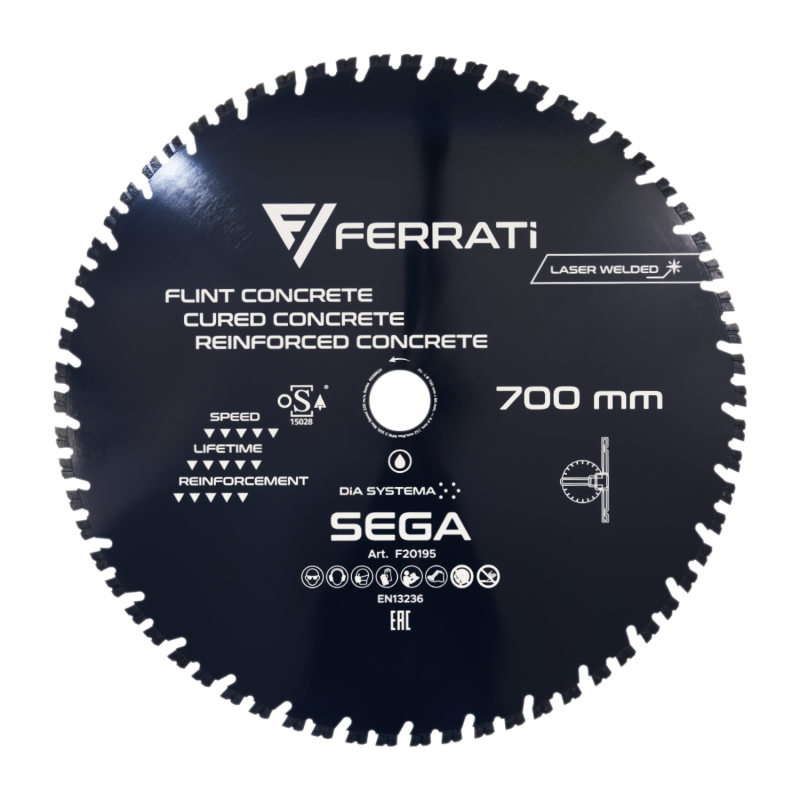 Tarcza diamentowa do betonu Ø 700 mm SEGA F20195 FERRATI Tarcza diamentowa do betonu Ø 700 mm SEGA F20195 FERRATI Bahcocentrum.pl