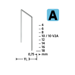 Zszywki super twarde typ A 53/10 opak. 800 szt. 042-0778 NOVUS