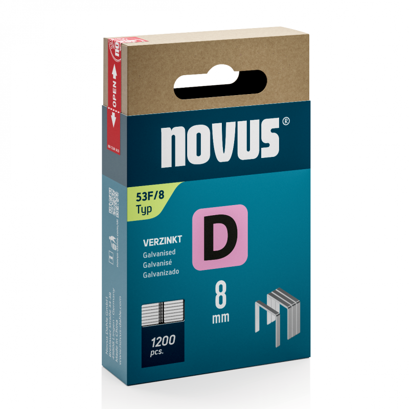Zszywki typ D 53F/8 opak. 1200 szt. 042-0789 NOVUS Zszywki typ D 53F/8 opak. 1200 szt. 042-0789 NOVUS Bahcocentrum.pl