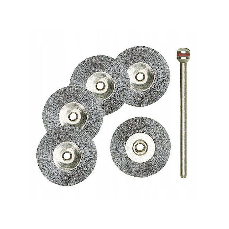 Szczotki druciane dyski Ø 22 mm z trzpieniem 5 szt. 28952 PROXXON Szczotki druciane dyski Ø 22 mm z trzpieniem 5 szt. 28952 PROXXON Bahcocentrum.pl