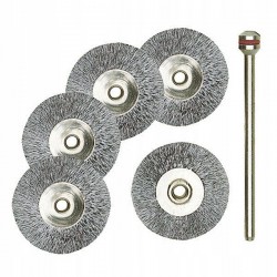 Szczotki druciane dysk Ø 22 mm z trzpieniem INOX 2 szt. 28956 PROXXON
